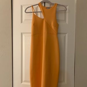 Sherbert orange maternity cocktail dress